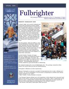 Fulbright Spring 2009 Newsletter