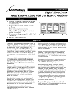 Digital Alarm System Mixed Function Alarms With Gas