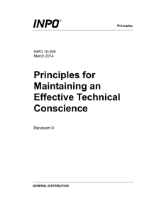10-005, Principles for Maintaining an Effective