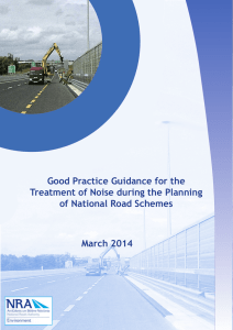 Good Practice Guidance for the Treatment of Noise during the