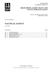 DNV HSLC rules Pt.6 Ch.8 - Nautical Safety