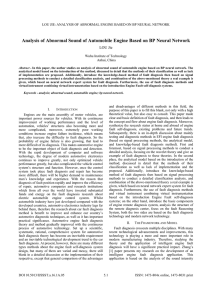 Analysis of Abnormal Sound of Automobile Engine Based on BP