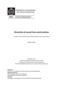 Directivity of sound from wind turbines