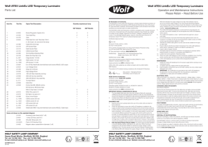 LED Temporary Luminaire Instructions