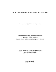 VARIABLE INPUT CONSTANT OUTPUT 3-PHASE AC-DC