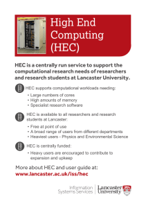 HEC - Lancaster University