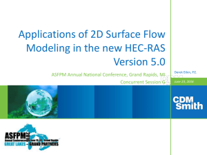 Applications of 2D Surface Flow Modeling in the new HEC