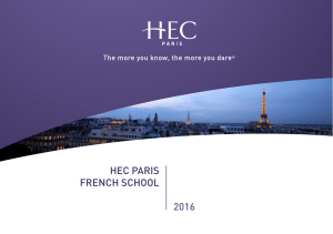 HEC PAris FrEnCH sCHool 2016