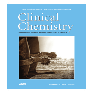 2013 Abstracts - American Association for Clinical Chemistry