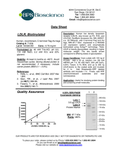 Data Sheet LDLR, Biotinylated Quality Assurance