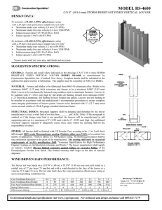 Performance data sheet for RS-4600