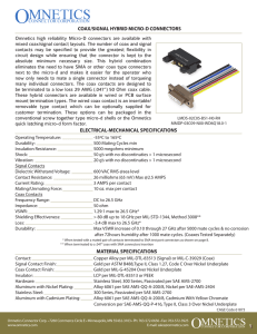 coax/signal hybrid micro-d connectors