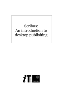 Scribus: An introduction to desktop publishing