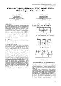 Characterization and Modeling of SiC based Positive Output Super