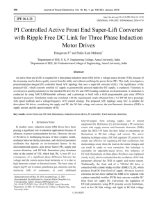 PI Controlled Active Front End Super-Lift Converter with Ripple Free
