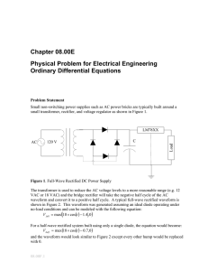 Sizing a rectifier-based power supply