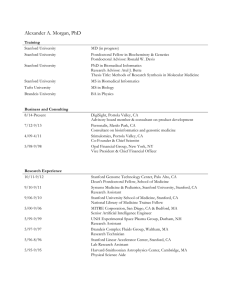 Curriculum Vitae - Stanford University