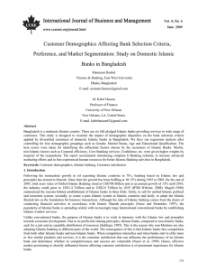 Customer Demographics Affecting Bank Selection Criteria