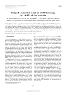 Design of a nanoswitch in 130 nm CMOS technology for 2.4 GHz