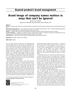 Brand Image of Company Names Matters in