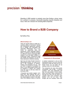 How to Brand a B2B Company