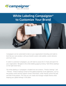 White Labeling Campaigner® to Customize Your Brand