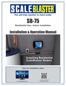 SB-75 Installation and Operations Manual