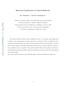 Electrical Conductivity in General Relativity