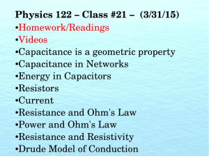 Physics 122 – Class #21 – (3/31/15) Homework/Readings Videos