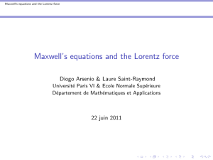 Maxwell`s equations and the Lorentz force