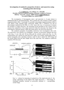 Investigation of conductive properties of micro- and - NT-MDT