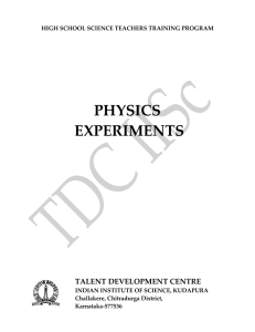 physics experiments - Talent Development Center