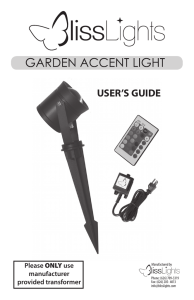Garden Accent Light Manual