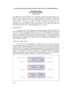 Statistics teaching and learning: The New Zealand experience