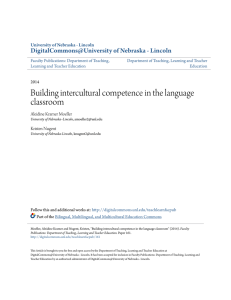 Building intercultural competence in the language classroom