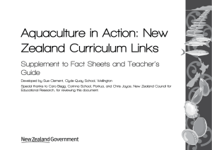 Curriculum links - Aquaculture New Zealand