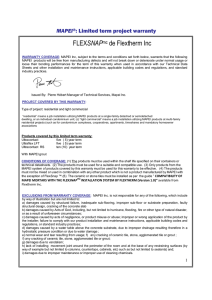 FlexSnap limited term project warranty