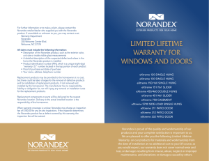 Warranty - Norandex