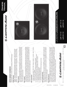 Owners Manual - Lightning Audio