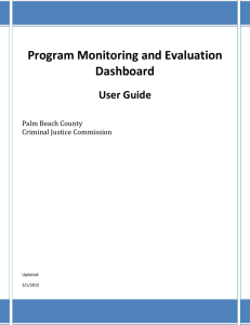 Program Monitoring and Evaluation Dashboard User Guide