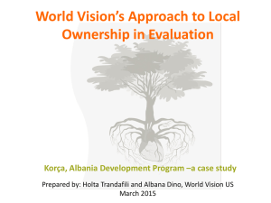 World Vision`s Approach to Local Ownership in Evaluation