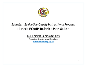 Illinois EQuIP Rubric User Guide - College of Education