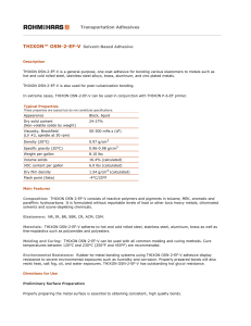 Thixon OSN-2EF-V -- Technical Data Sheet