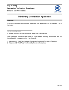 Third Party Connection Agreement