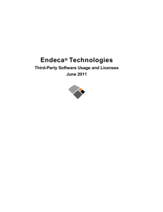 Endeca® Technologies: Third-Party Software