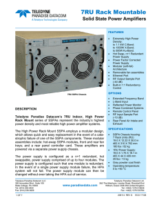 Specifications - Teledyne Paradise Datacom