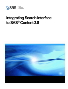 Integrating Search Interface to SAS® Content 3.5