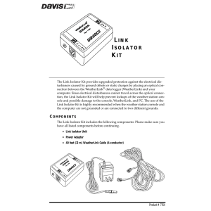link isolator kit - Davis Instruments