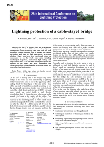 Lightning protection of a cable-stayed bridge », 28th International