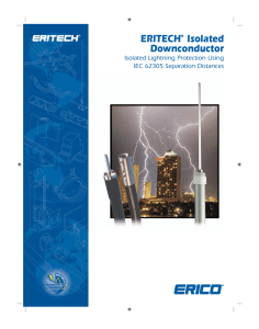 ERITECH Isolated Downconductor - Isolated Lightning Protection